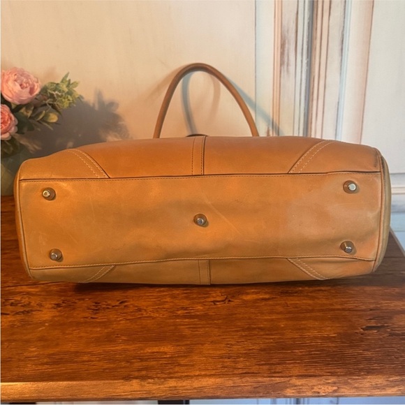 COACH Brown Leather Satchel Bag Purse Handbag - Picture 5 of 5